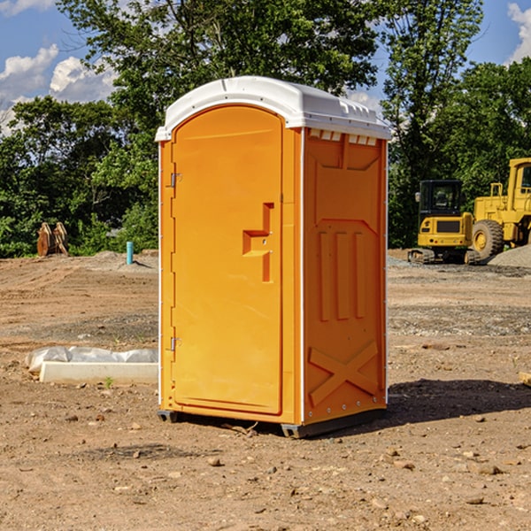 how often are the portable restrooms cleaned and serviced during a rental period in Meiners Oaks CA